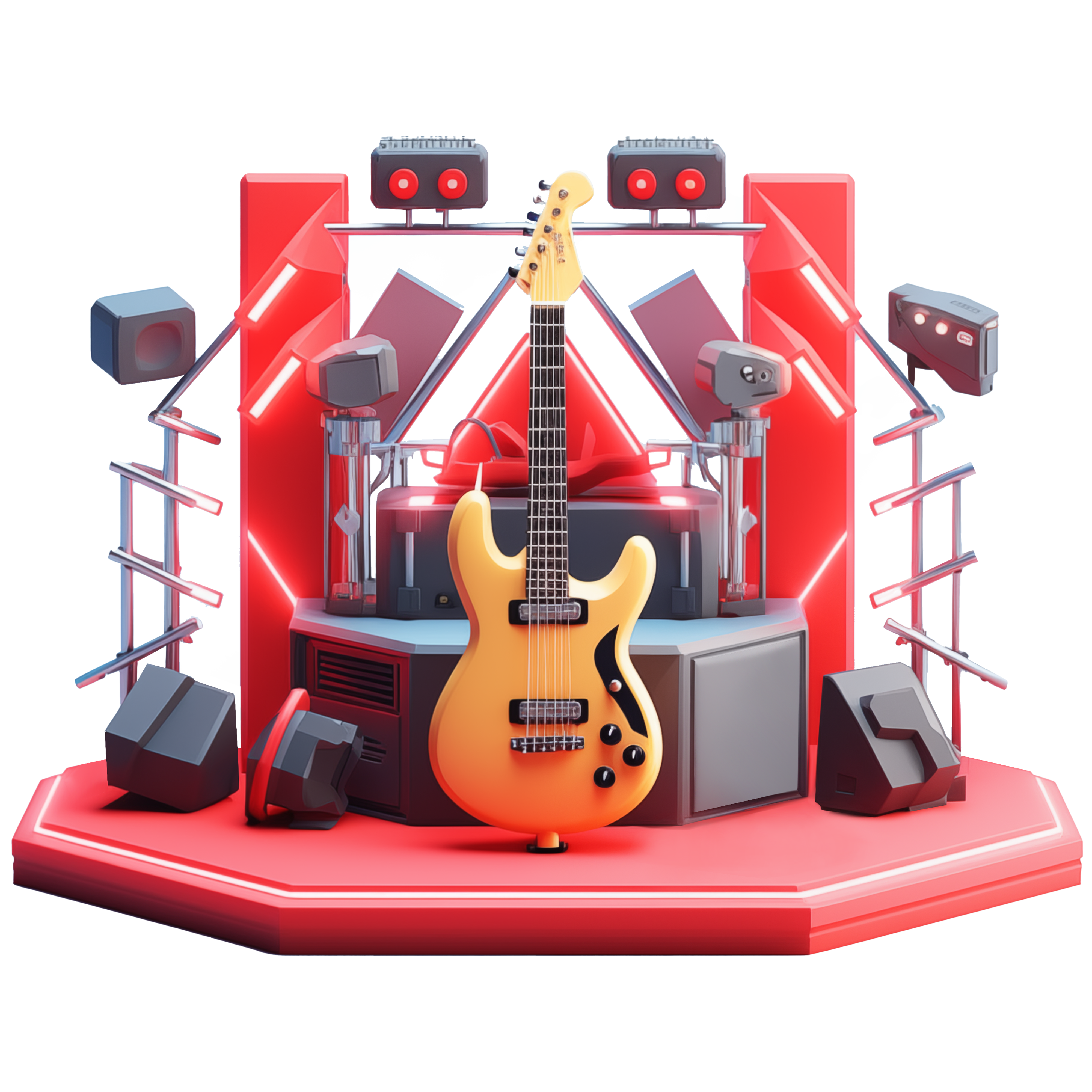 vecteezy_ai-generated-music-stage-with-guitar-elements-3d-design_35791003